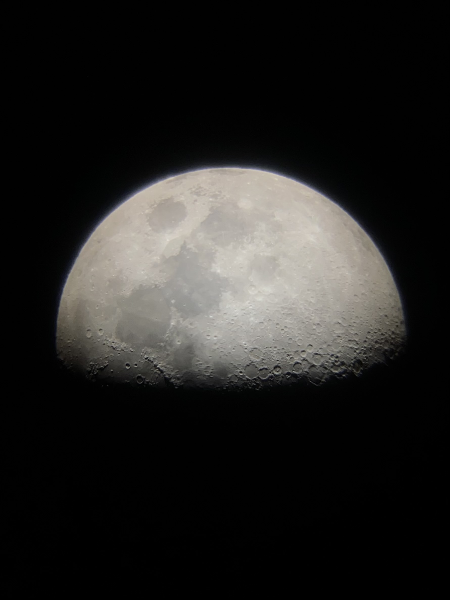 Moon using an iphone