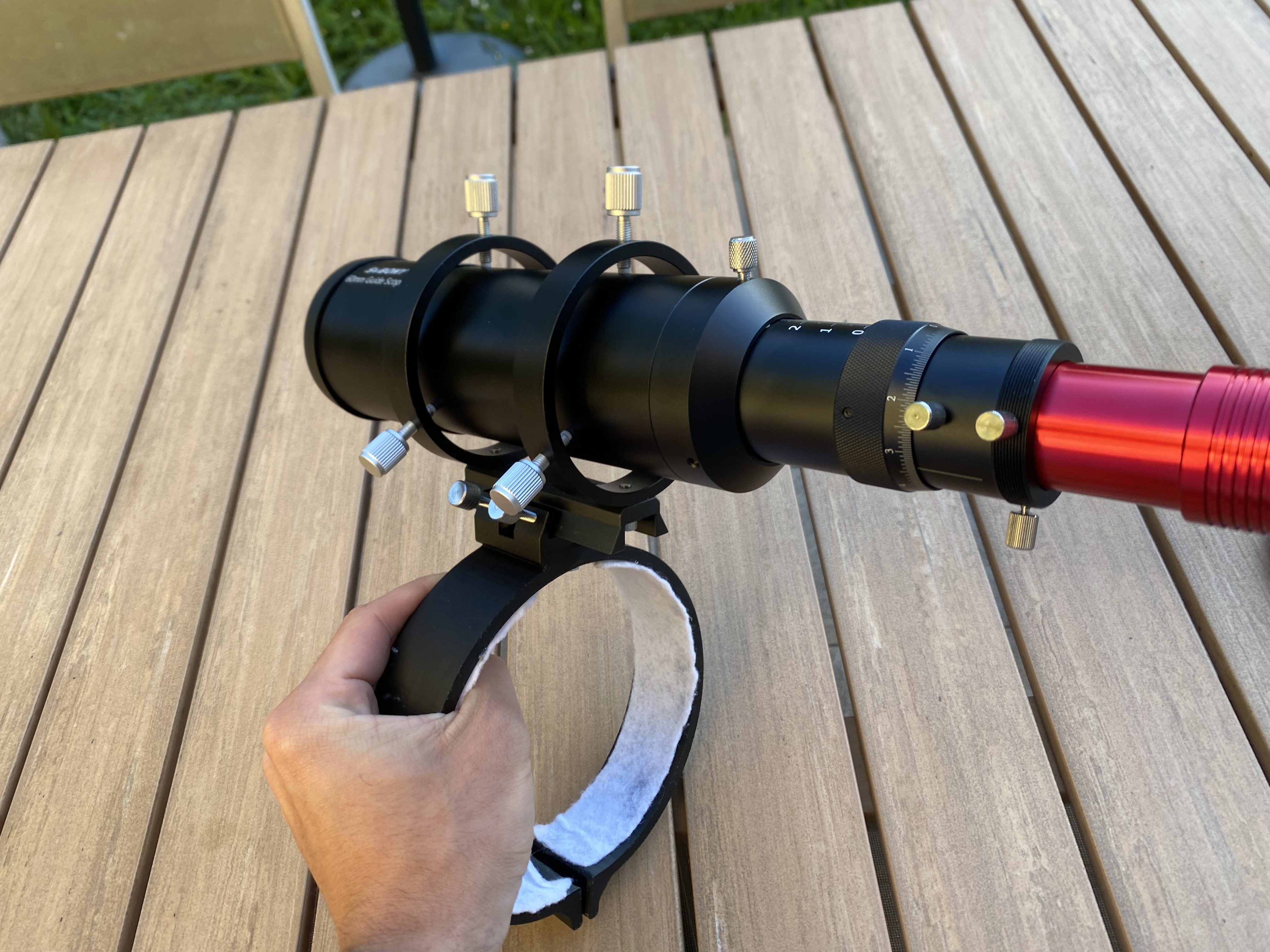 Guide scope attached